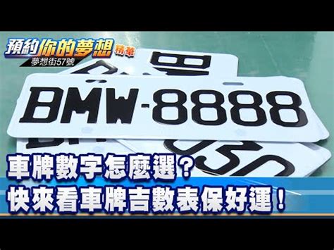 車牌尾數6|車牌數字怎麼選，快來看車牌數字吉凶對照表